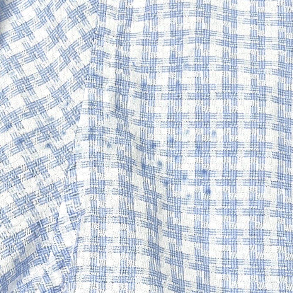 Johnston & Murphy Button Down Shirt Mens XXL Blue White Tailored Fit Geometric - Picture 13 of 13